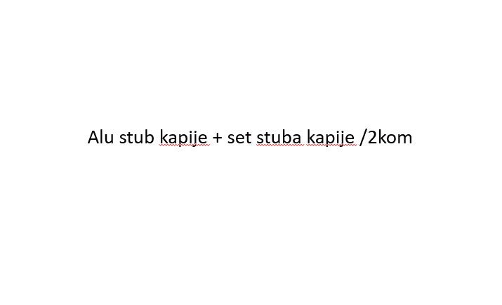 Alu stub kapije + set stuba kapije /2kom